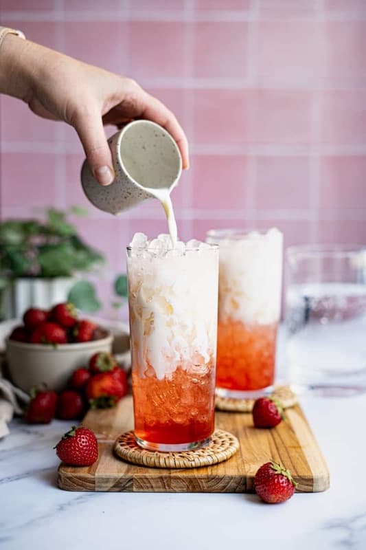 Strawberry soda pop